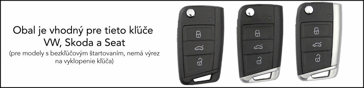 Luxria Car Key Case I - Ochranný obal pre klúče značky VW, Skoda, Seat (2) banner